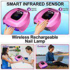ShineCai UV LED Nail Lamp in use, hands under lamp for even curing.