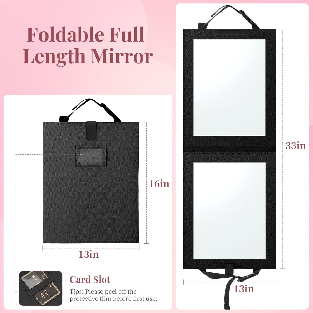 Shinowa portable travel mirror with sturdy handle for easy hanging on trips.