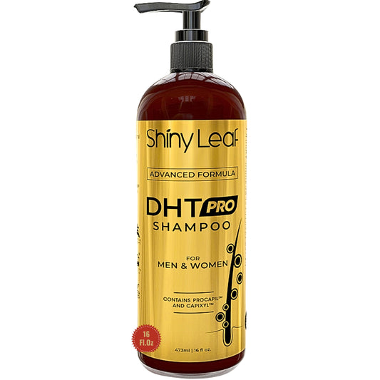 Shiny Leaf DHT Pro Shampoo bottle front view for daily hair care