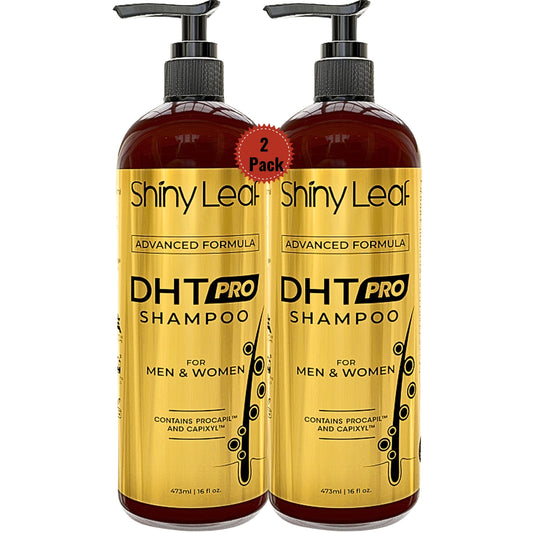 Shiny Leaf DHT Pro Shampoo bottle for daily use across all hair types