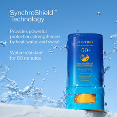 Shiseido Clear Sunscreen Stick blends with skin for makeup-ready days.