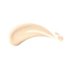 Shiseido RevitalEssence Skin Glow Foundation Alabaster swatches illustrate buildable medium coverage.