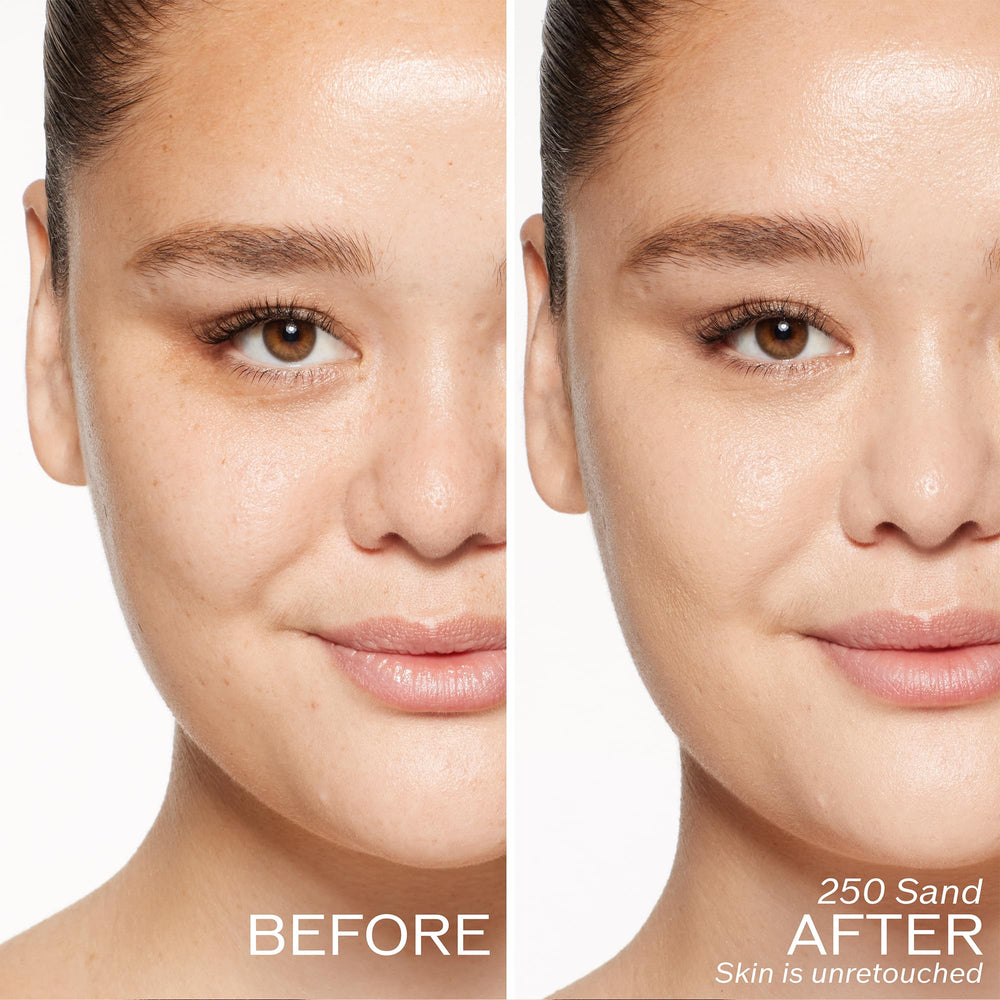 Shiseido RevitalEssence SPF 30 foundation pump in Sand 250 for hydrated wear.