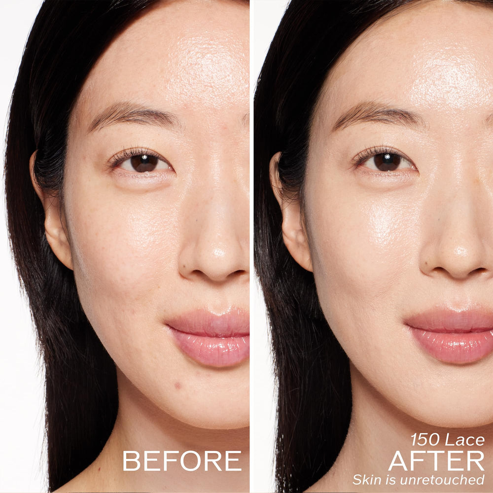 Texture detail of Shiseido RevitalEssence Skin Glow Foundation looks like serum for seamless blending