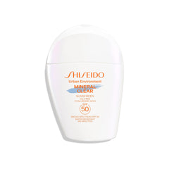 Shiseido Urban Environment Mineral Clear Sunscreen bottle for daily protection
