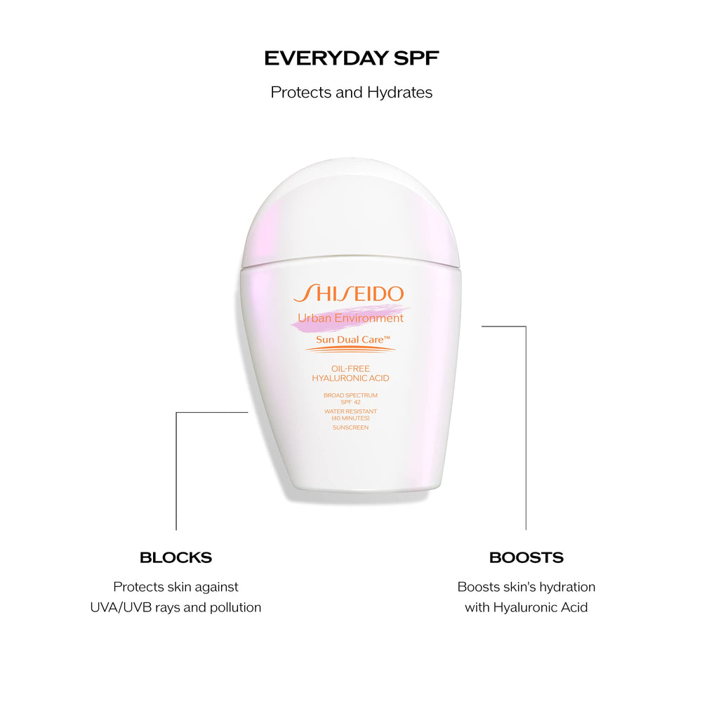 Shiseido Urban Environment is non-comedogenic to reduce clogging.