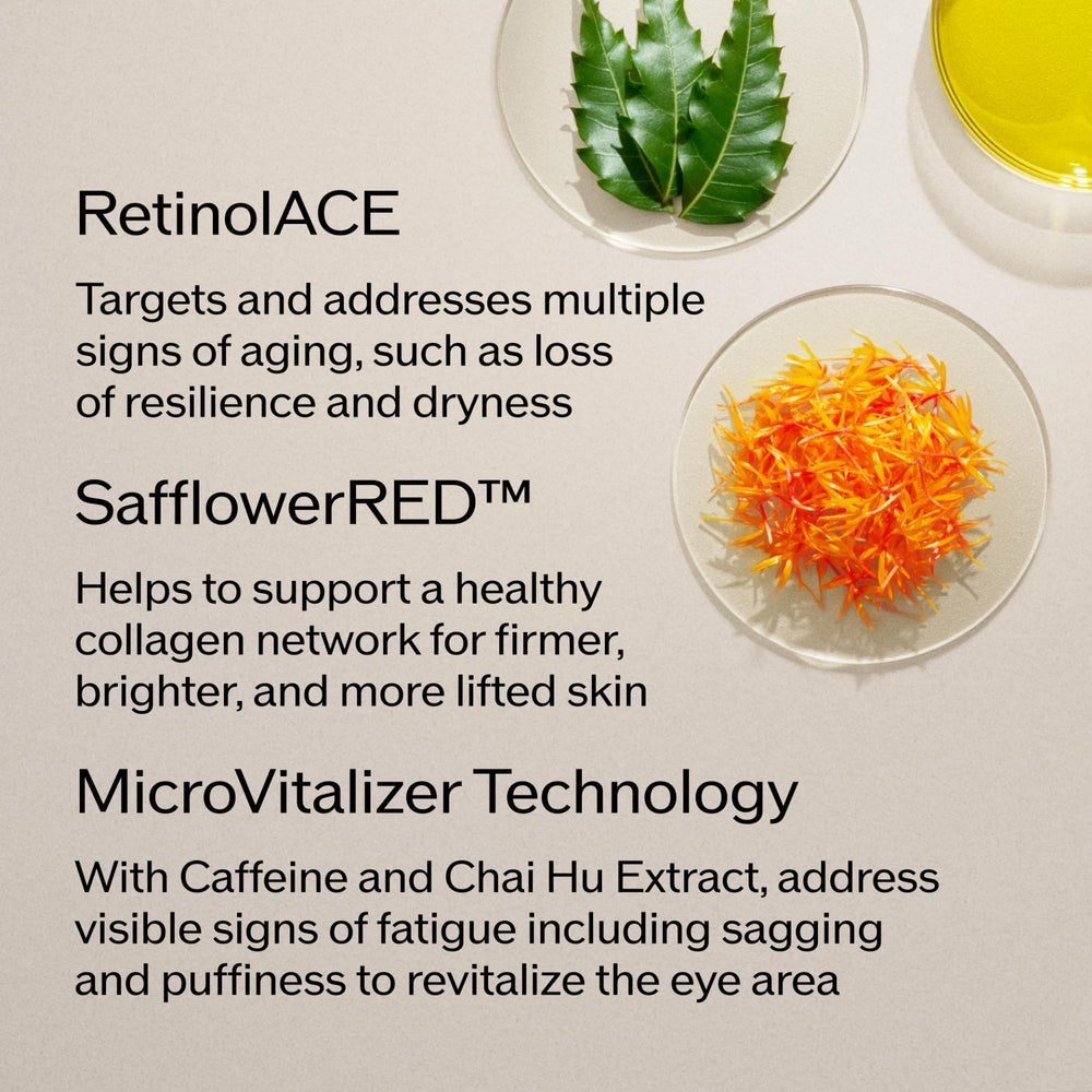 Close-up of eye cream texture highlighting rich hydration and smoothing
