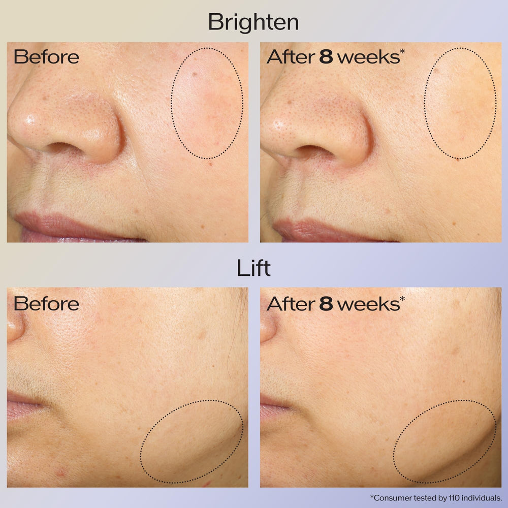 Shiseido Vital Perfection during application suggests firming effect