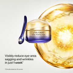 Shiseido Vital Perfection massage roller included for targeted eye-area massage