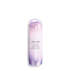 Shiseido White Lucent serum bottle promotes brighter, more even skin tone.