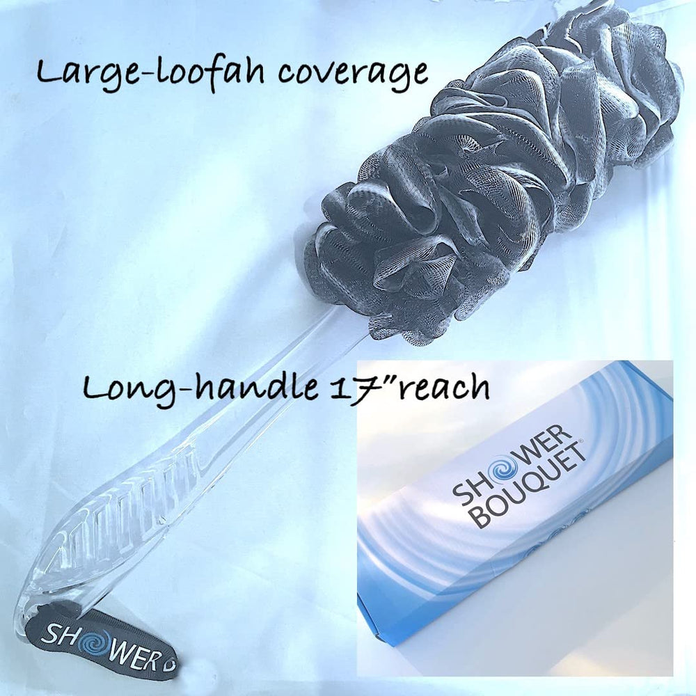 Shower Bouquet charcoal-infused scrubbers for a cleaner wash