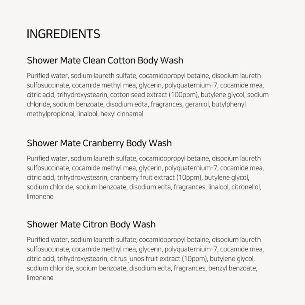 SHOWERMATE Family-size display suggests shared use across the household.