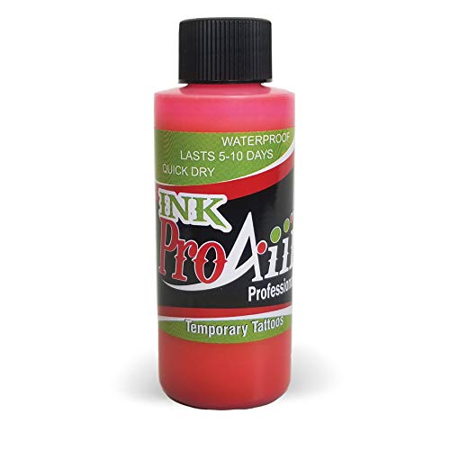 ShowOffs ProAiir hot pink ink bottle for durable airbrush tattoos