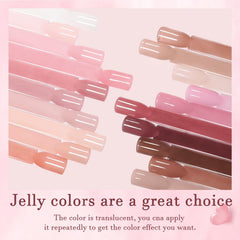 French manicure and swirl nail ideas using SHOYUM jelly nude polish.