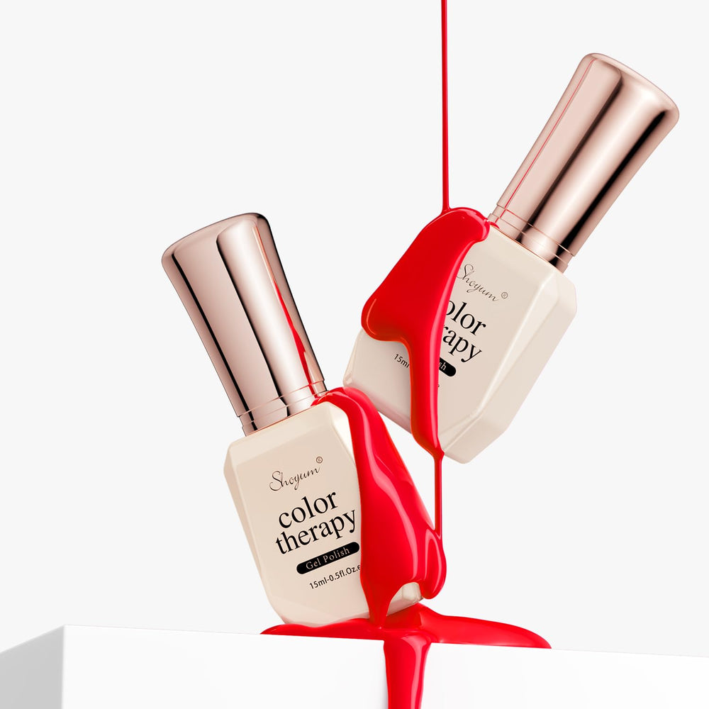 SHOYUM finish-showcase manicure with shiny top coat for gallery-worthy nails.