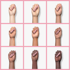 SHOYUM Jelly Pink sheer-to-opaque coverage demonstration for buildable looks.