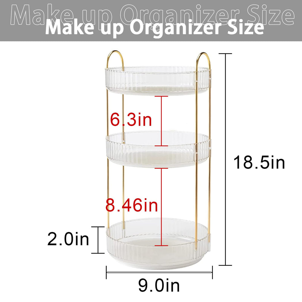 Shuang Qing rotating organizer 2-tier storage saves space on countertop