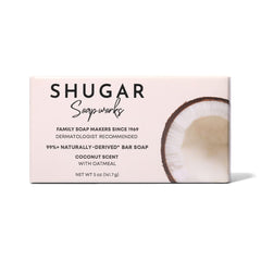 Natural-derived ingredients for the Shugar Soapworks bar.