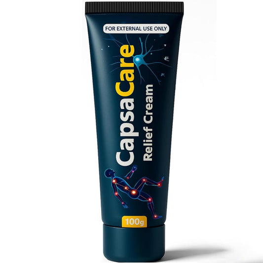 Shwfhi CapsaCare cream on feet for long-lasting cooling comfort and soothing feel