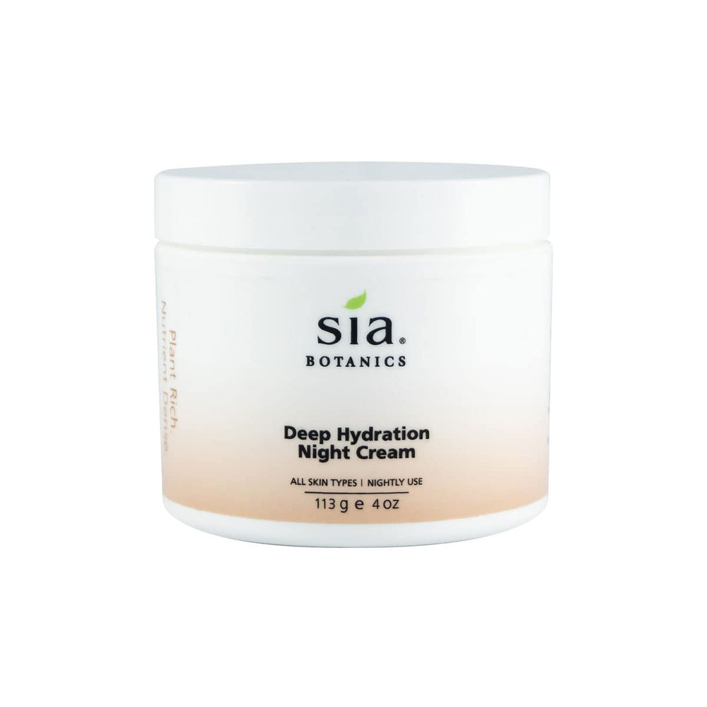Texture closeup shows rich, creamy night cream for overnight hydration