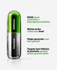 Serum massaged into scalp showing non-sticky, non-greasy finish