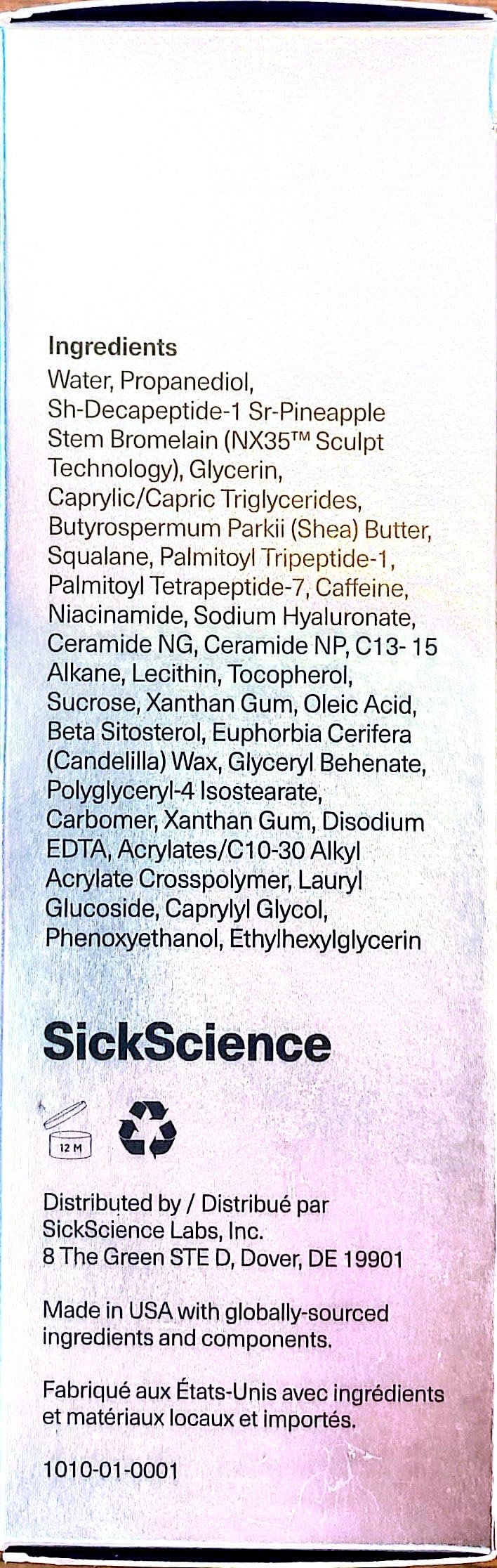 SickScience ShapeShift US-made vegan formula for cruelty-free skincare.