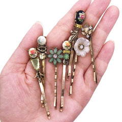 SICOPEE vintage bronze hair clip seven-styles pack demonstrates versatile styling