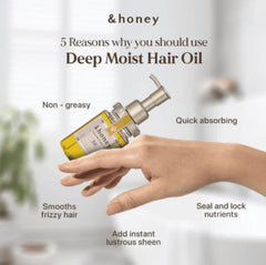 Argan oil and royal jelly blend enhances shine and softness in the bottle.