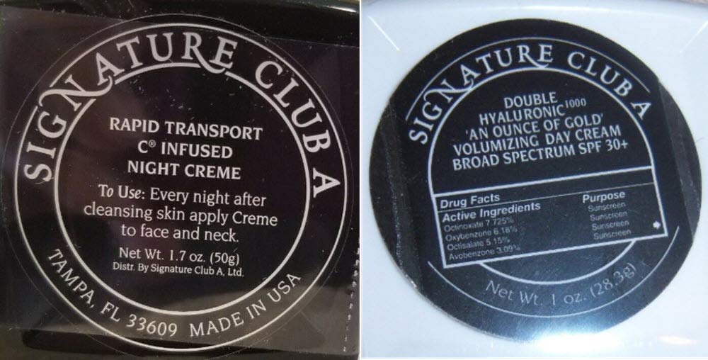Signature Club A Rapid Transport C Night Cream Jar—overnight smoothing for over-40 skin.