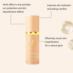 Sigoyi Foundation 4-in-1 full-coverage application highlights seamless blending on skin
