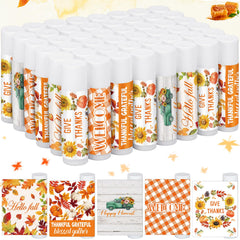Siifert pumpkin-themed lip balm, fall party favor with cute design.