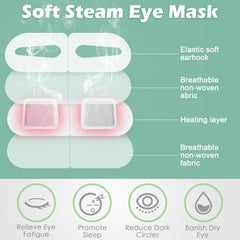 Silicherry rose steam eye mask adds warmth for a soothing moment.