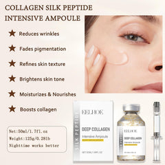 Silk Peptide Intensive Lifting Ampoule label featuring collagen and peptide benefits.