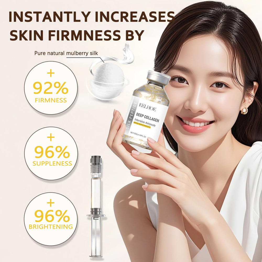 Silk Peptide Intensive Lifting Ampoule vegan cruelty-free claim on label.