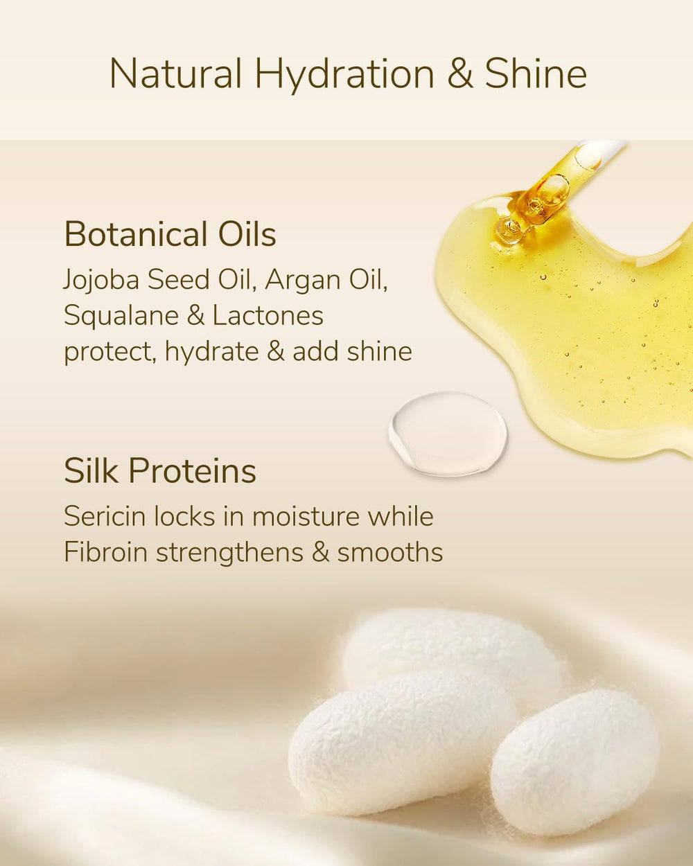 SILK THE RICH conditioner swatch application showing detangling benefit.