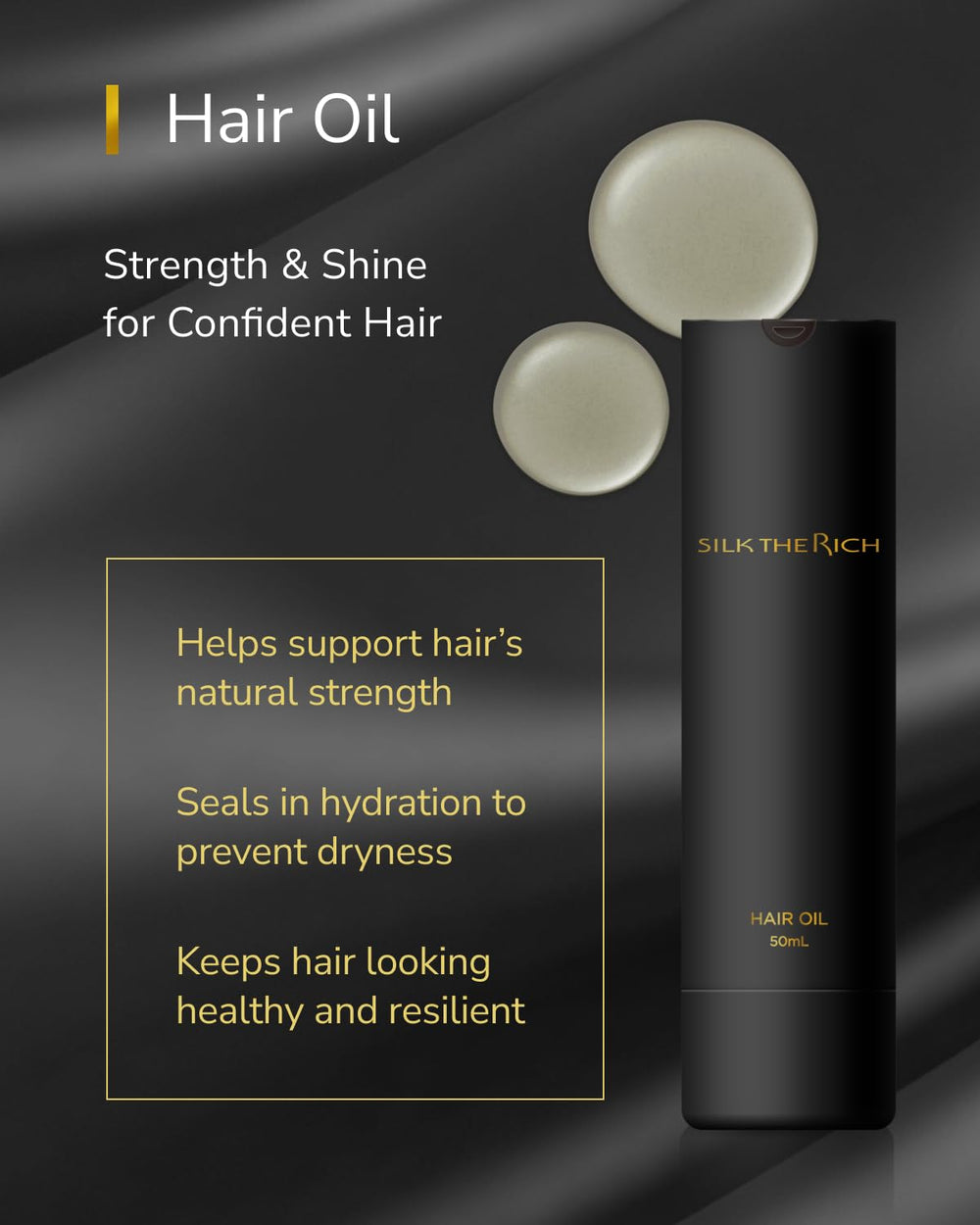 Ends appear smoother after applying SILK THE RICH hair oil.