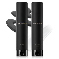 SILK THE RICH shampoo bottle close-up showing hydration-ready formula