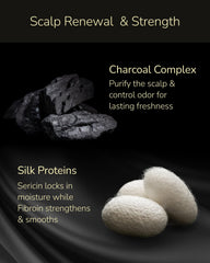 SILK THE RICH shampoo bottle close-up with rich lather