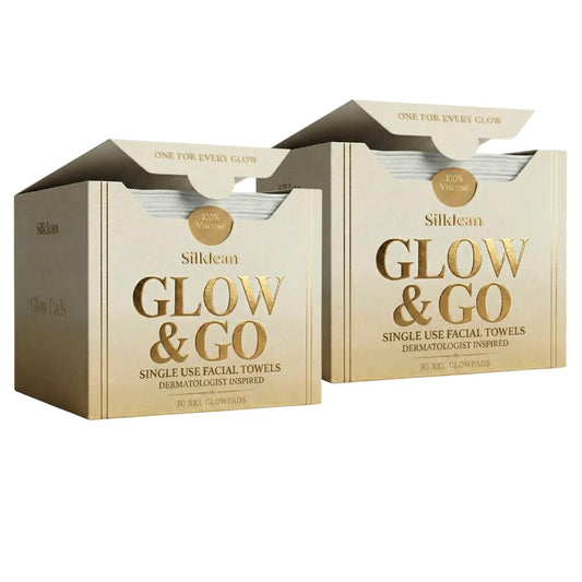Silklean Glow Go XL face towel cover showing full-face coverage and ease of use.