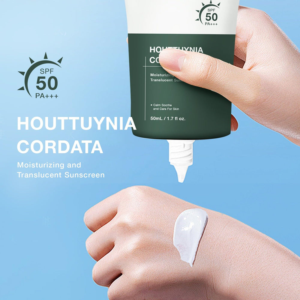 Silky Moisture Sunscreen swatch reveals gel-like texture and quick absorption