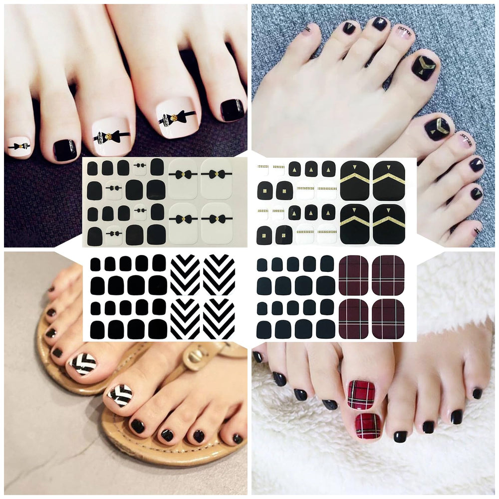 SILPECWEE bowknot design toe stickers add cute accents