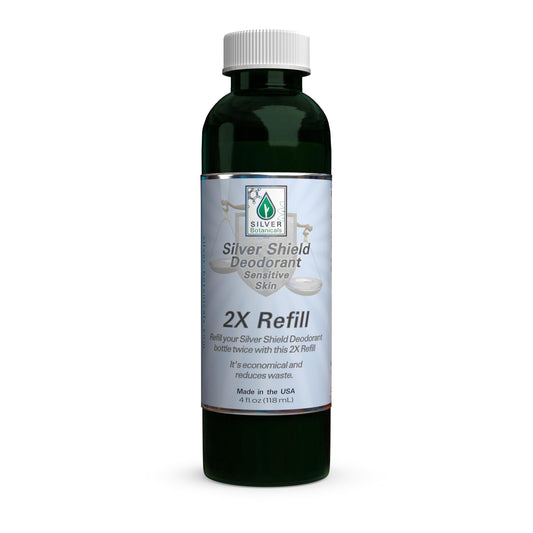 Silver Botanicals Silver Shield bottle close-up with all-day odor protection