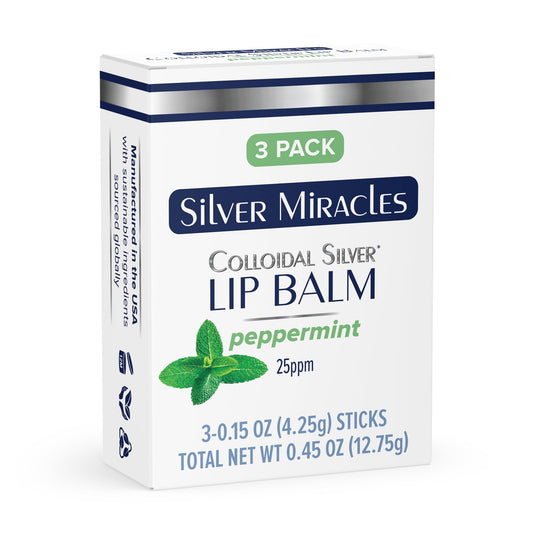 Silver Miracles lip balm tube 3-pack ready for on-the-go hydration