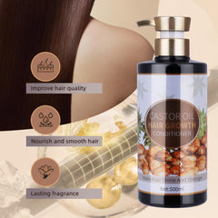 Silvercell Castor Oil Conditioner pour illustrates smooth distribution for scalp and hair