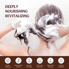 Silvercell shampoo after rinse yields soft, voluminous hair with natural shine.