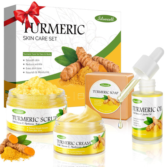 Silvercell turmeric soap bar for cleansing and brightening skin.