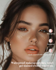 Simpilos Glitter Freckles gold-heart patches boost beach weekend looks.