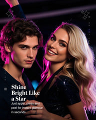 Simpilos Glitter Freckles near collarbone add bold festival glam.