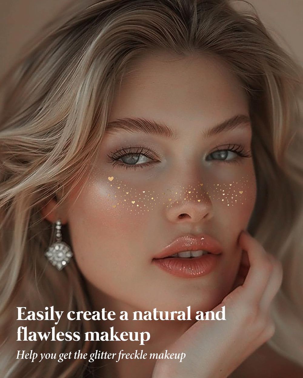 Simpilos Glitter Freckles removal with oil ensures easy cleanup.