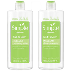 Simple Micellar Cleansing Water bottle front with gentle formula for all skin types